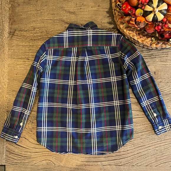 Ralph Lauren Holiday Plaid Woven Button Down / Boys 7 - Picture 2 of 2
